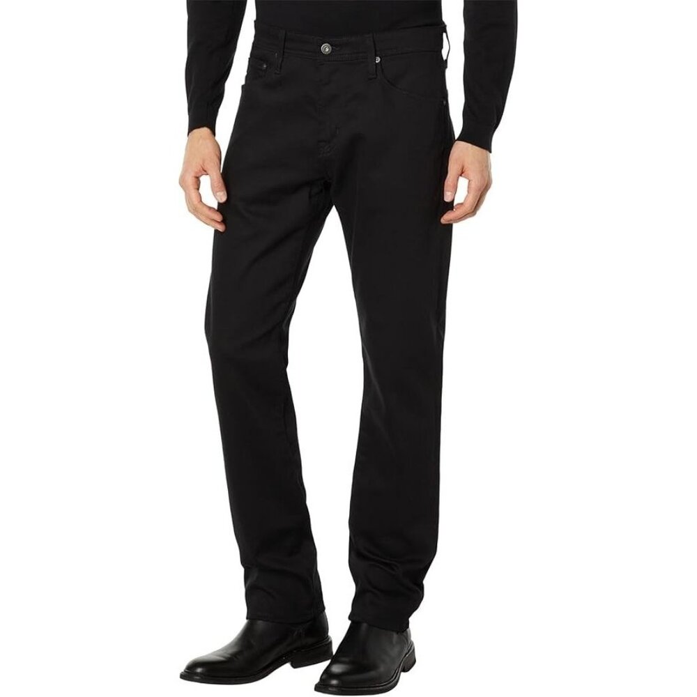 AG Men's Everett Slim Straight Black Stretch Cotton Denim Jeans 34 x 32 NEW $210